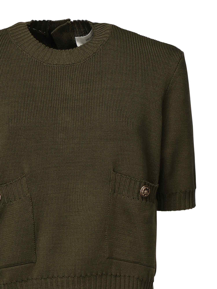 Golden Goose Sweaters Military Green Cotton