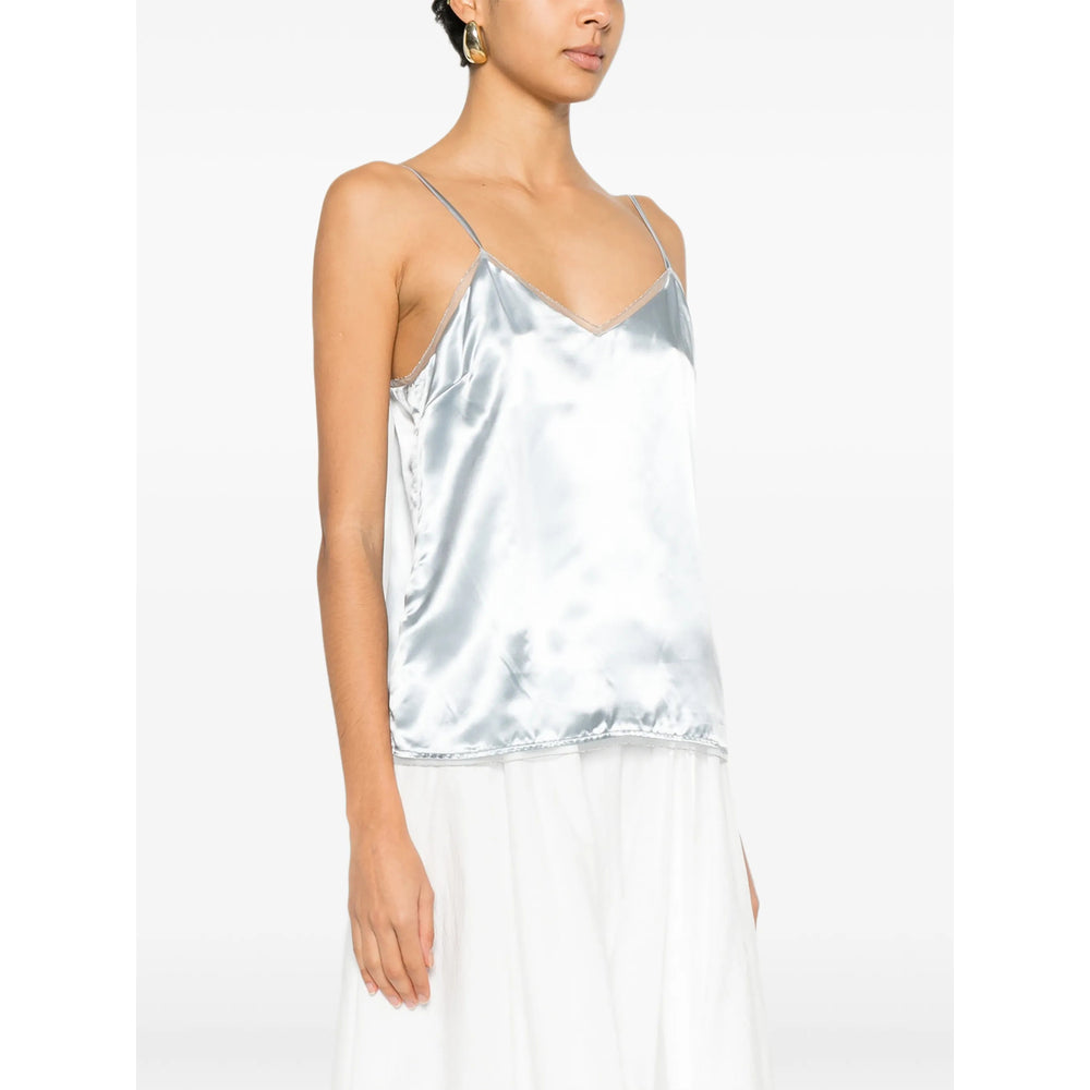 Top Fabiana Filippi Blue Lining Silk: 10. Tops