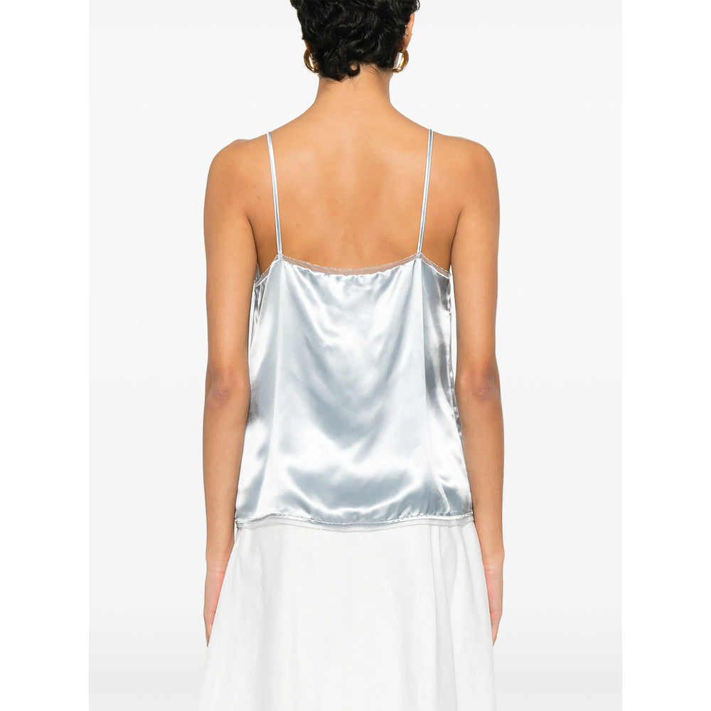 Top Fabiana Filippi Blue Lining Silk: 10. Tops