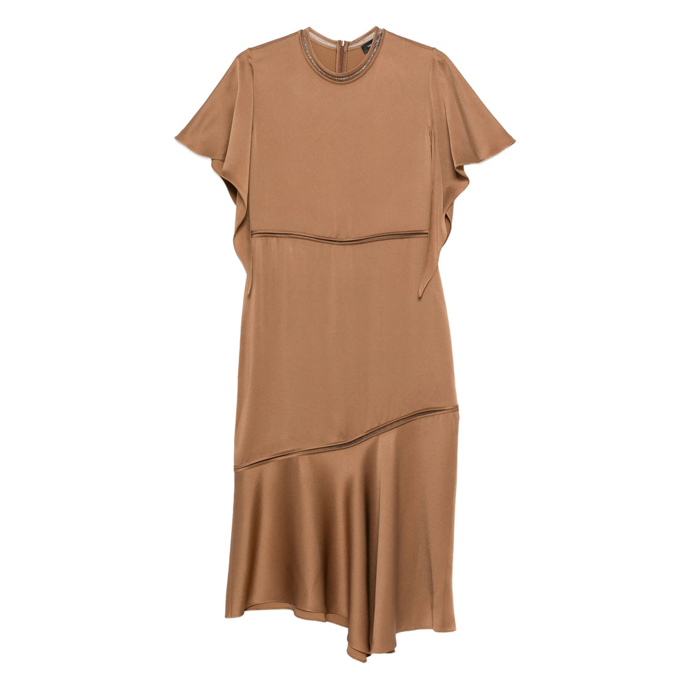 Dress Fabiana Filippi Brown Polyamide: 100