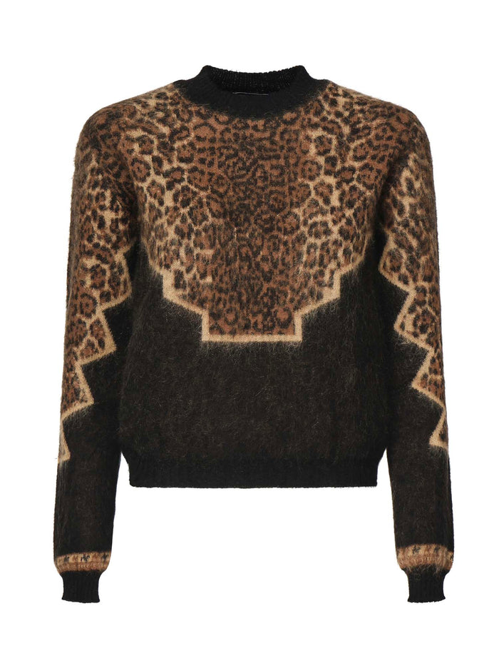 Dondup Sweaters Black/walnut Merino Wool
