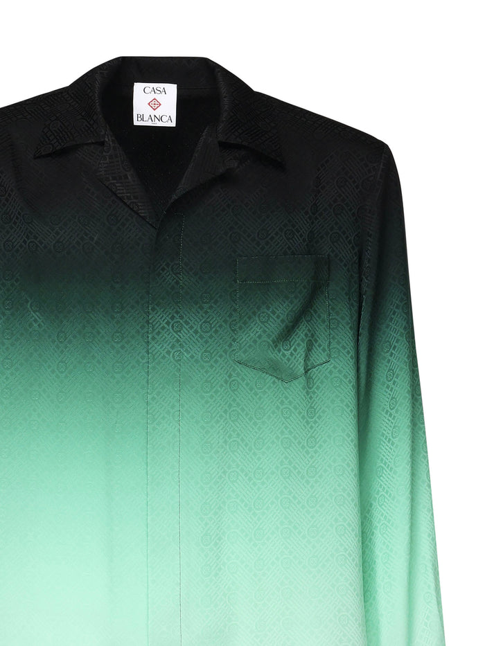 Casablanca Shirts Green Silk