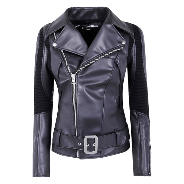 Junya Watanabe Black Outerwear Polyester Biker Jackets