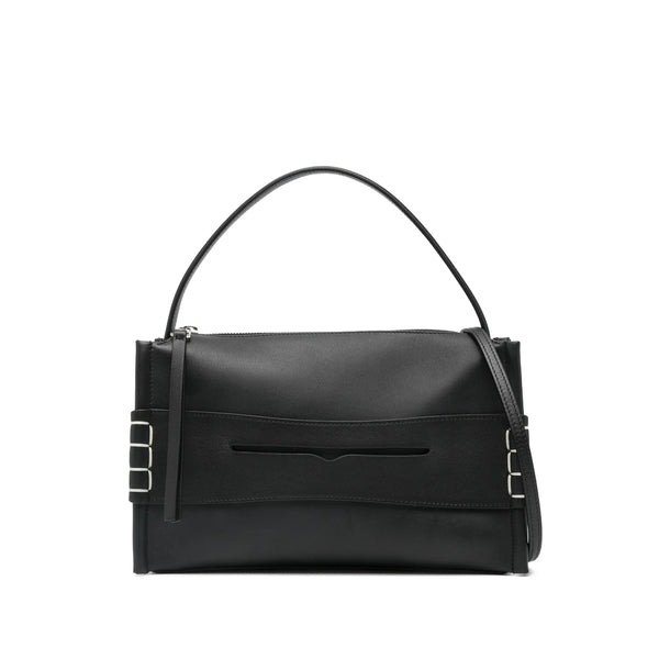 Tote Bag Calf Leather Black
