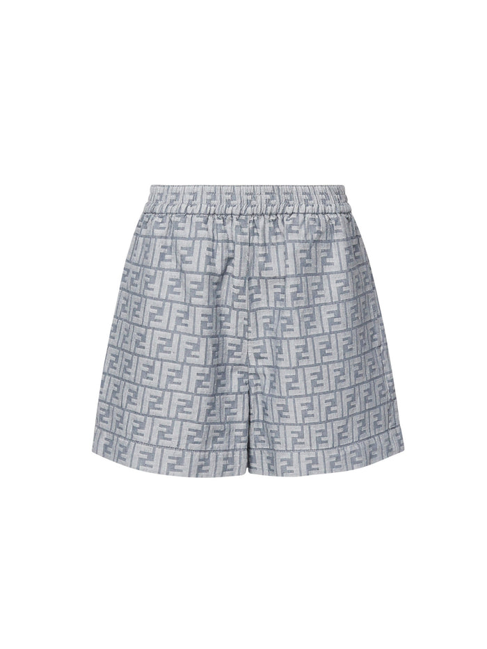 Fendi Shorts Blue Cotton