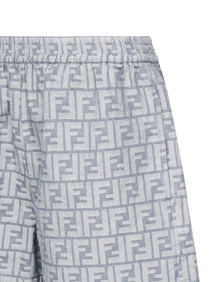 Fendi Shorts Blue Cotton