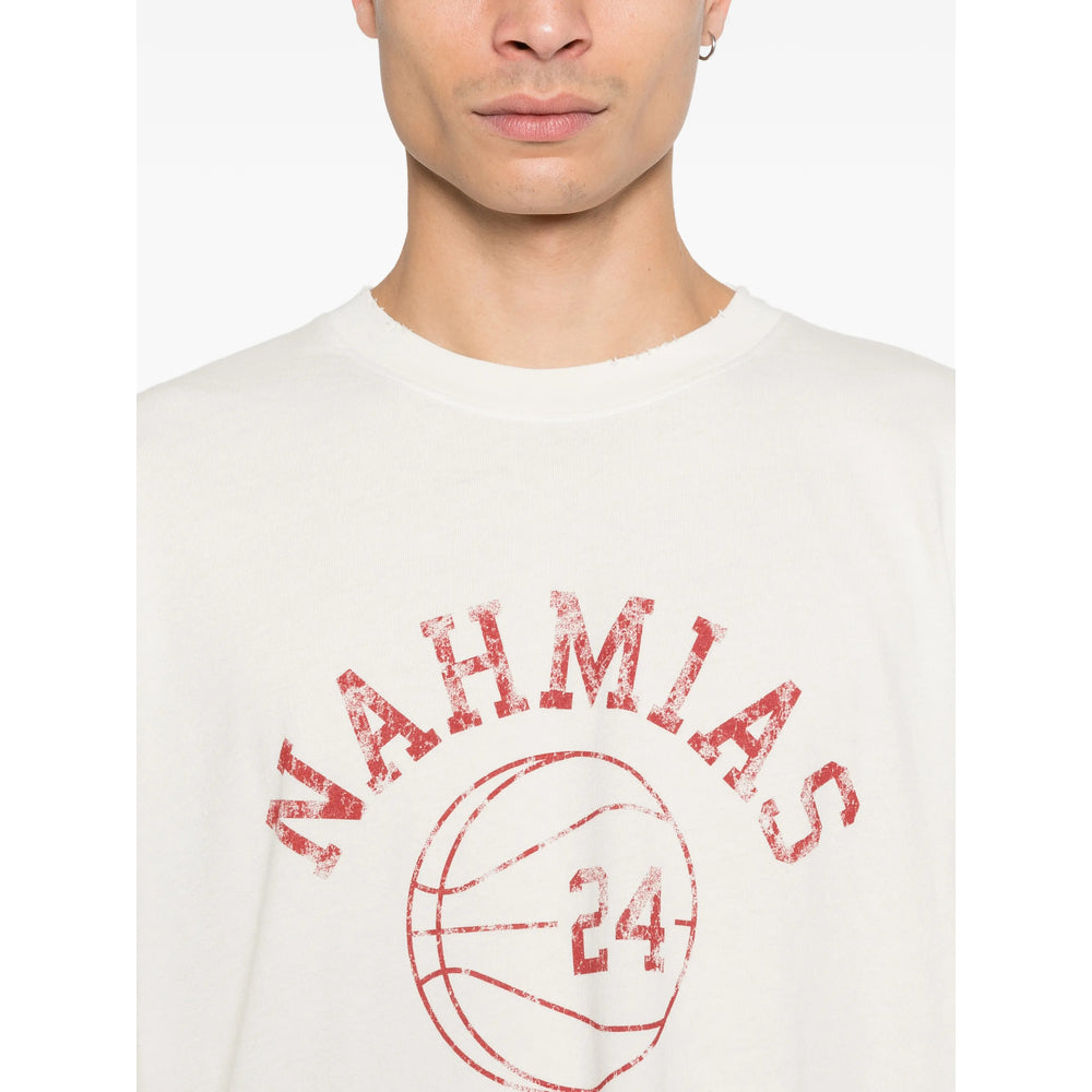 T-Shirt Nahmias Neutrals/red Cotton: 100. T-shirts