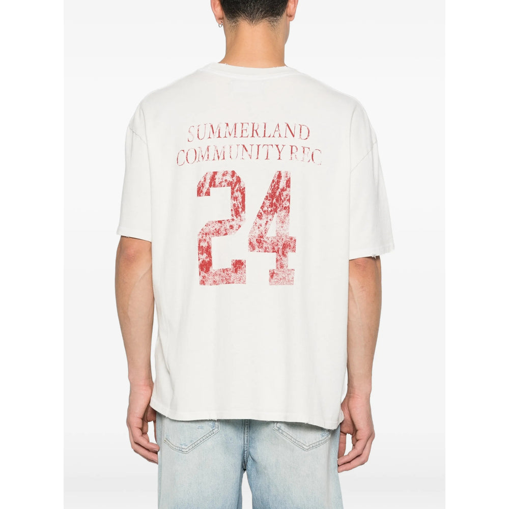 T-Shirt Nahmias Neutrals/red Cotton: 100. T-shirts