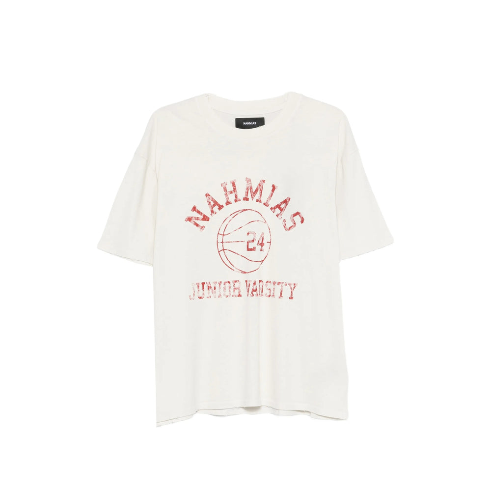 T-Shirt Nahmias Neutrals/red Cotton: 100. T-shirts