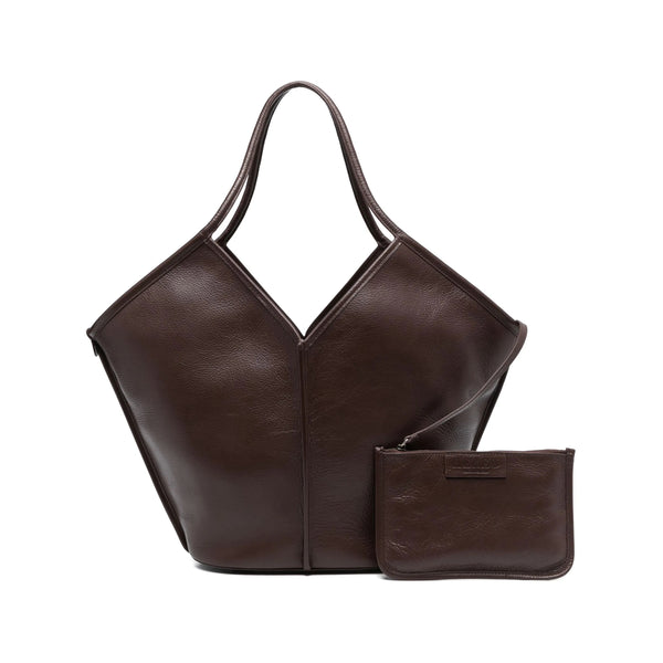 Brown Calf Leather Tote Bag Leather: 100