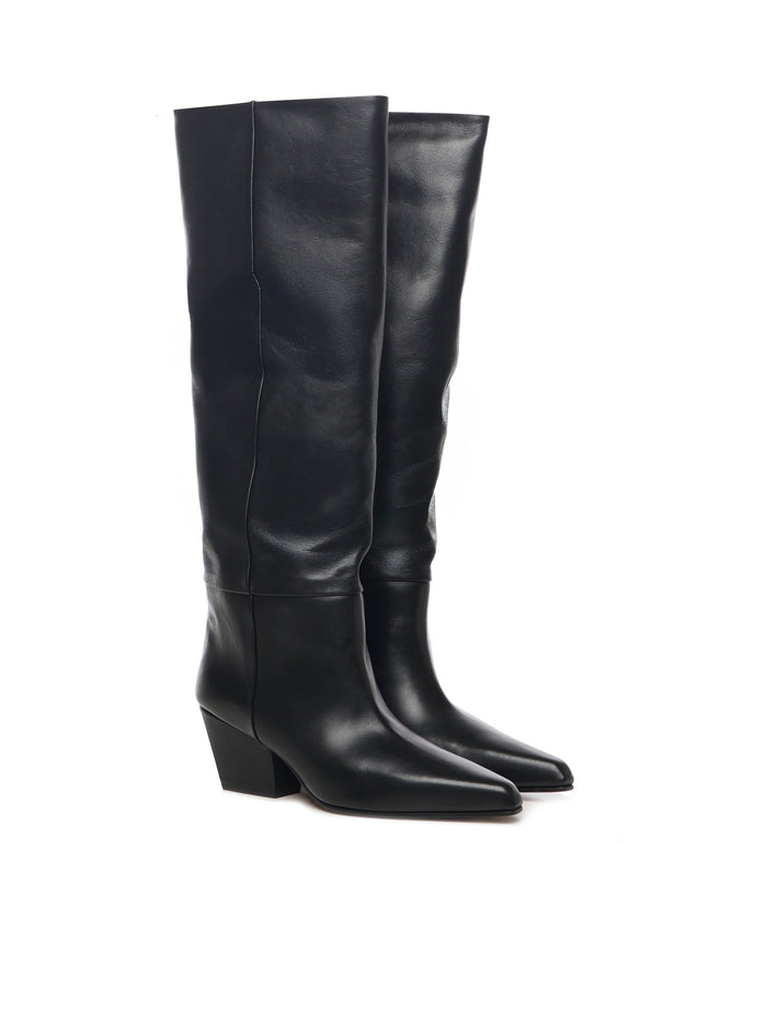 Paris Texas Boots Black Calfskin