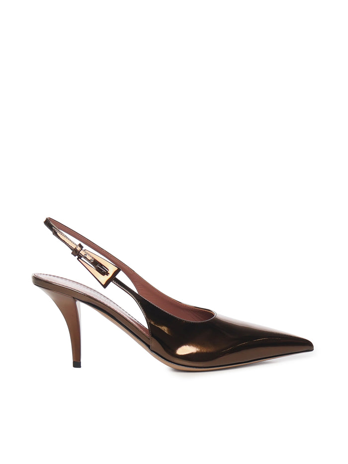 Paris Texas With Heel Ebony Patent Leather