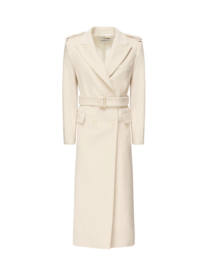 Dondup Coats Avena Latte Virgin Wool