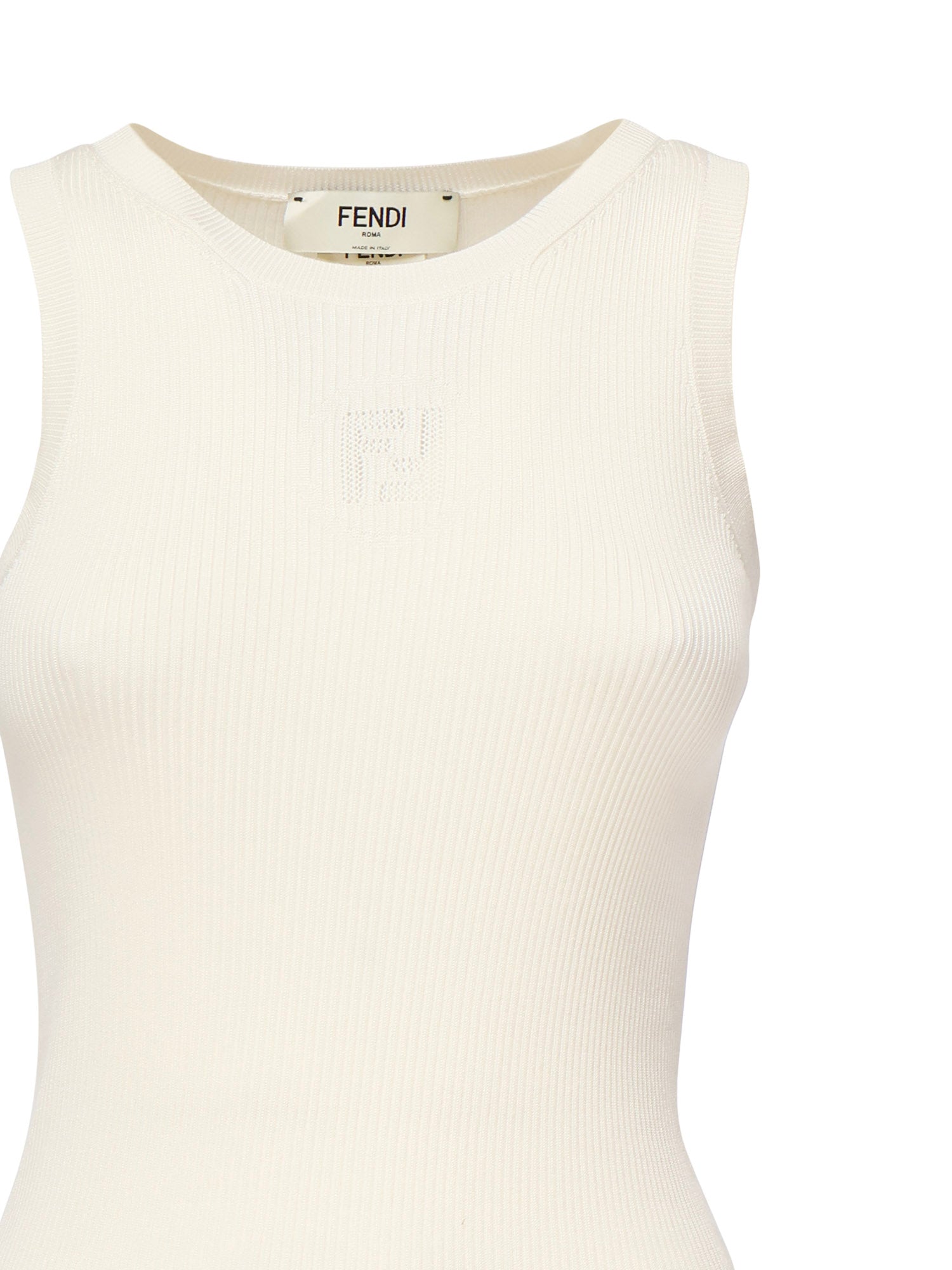 Fendi Top White Silk