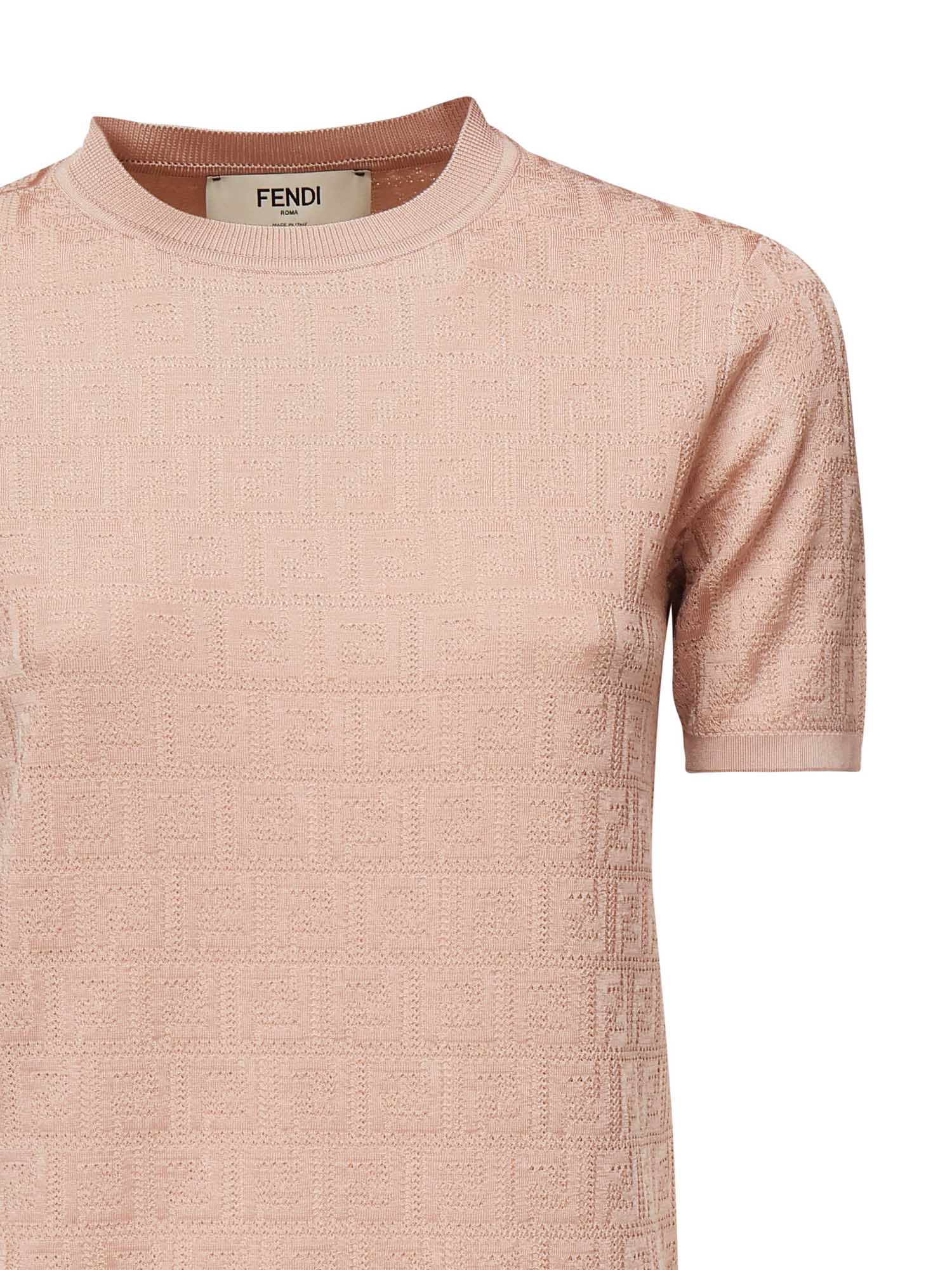 Fendi Sweaters Pink Cotton