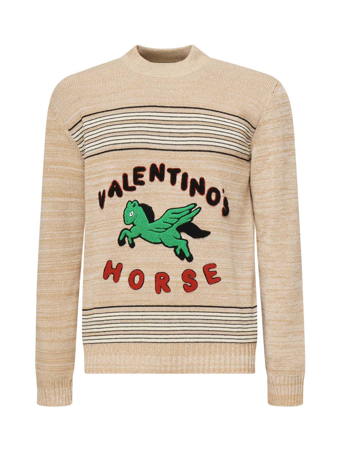 Valentino Garavani Sweaters Grant Beige Wool