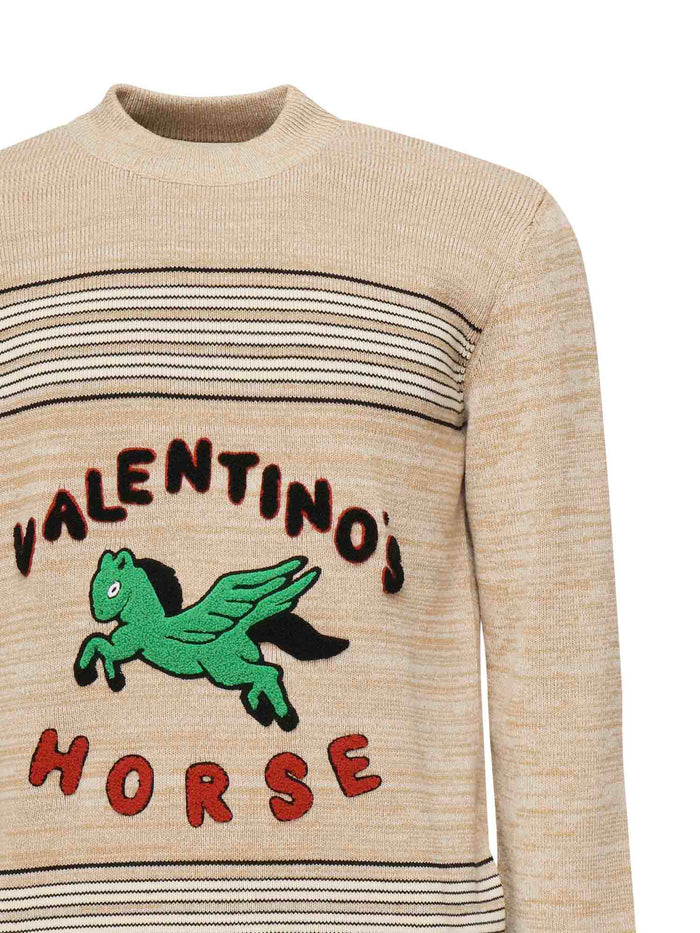 Valentino Garavani Sweaters Grant Beige Wool