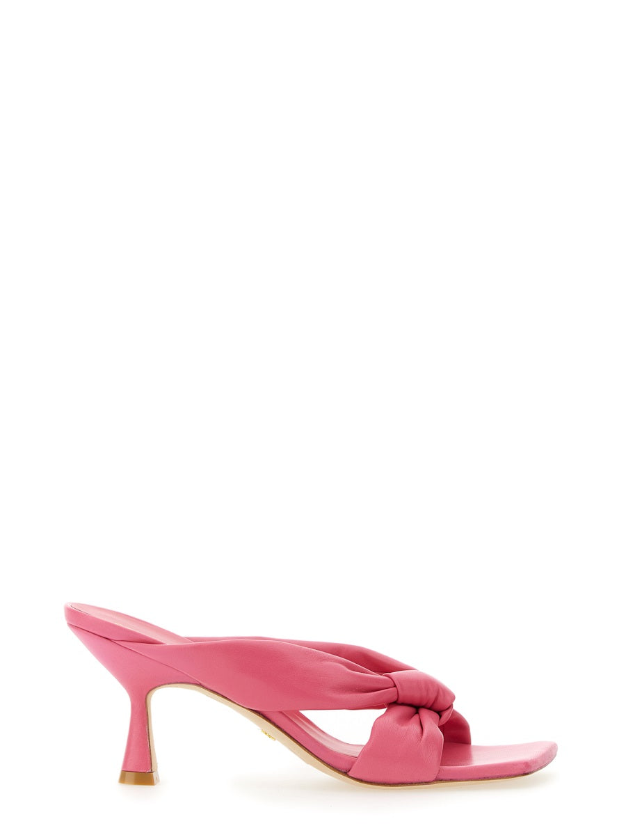 Fuchsia Sandal With Bow Leather