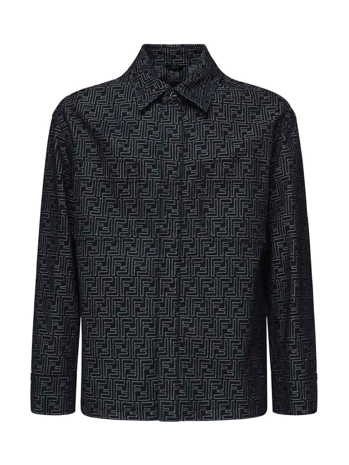 Fendi Jackets Blue Cotton
