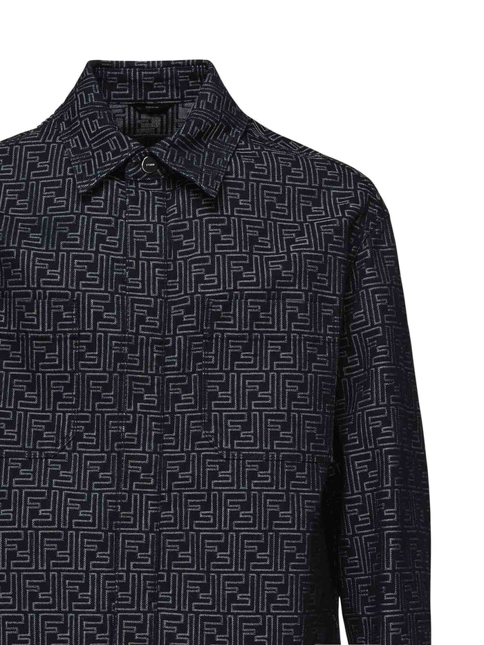 Fendi Jackets Blue Cotton