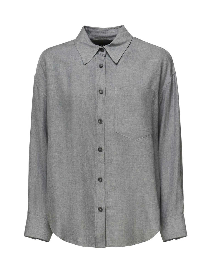 Dondup Shirts Grey Viscose