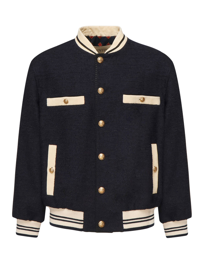 Valentino Garavani Coats Blue Cotton