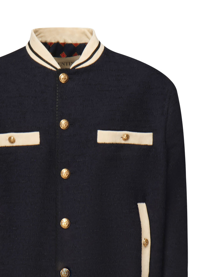 Valentino Garavani Coats Blue Cotton