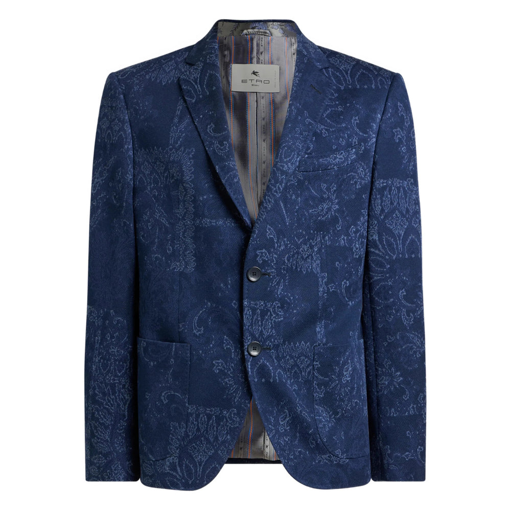 Outerwear Etro Blue Cotton: 100. Outerwears