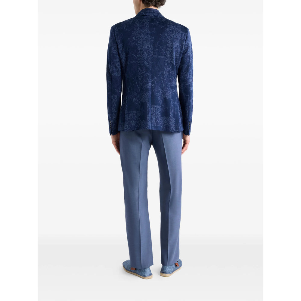 Outerwear Etro Blue Cotton: 100. Outerwears