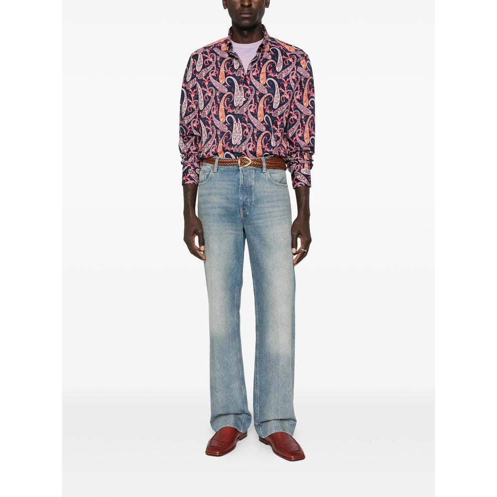 Shirt Etro Blue/pink Cotton: 97
