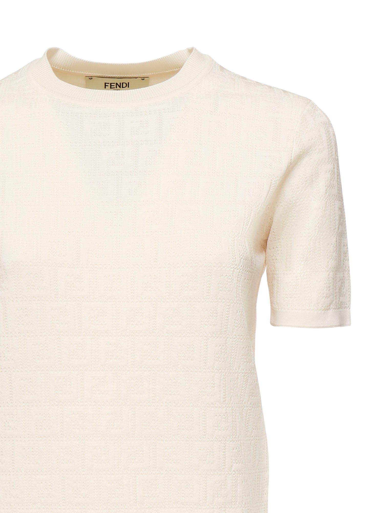 Fendi Sweaters White Cotton