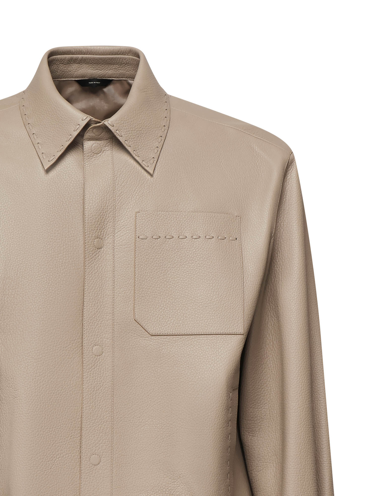 Fendi Jackets Beige Deerskin