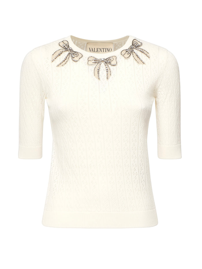 Valentino Garavani Sweaters White Cotton