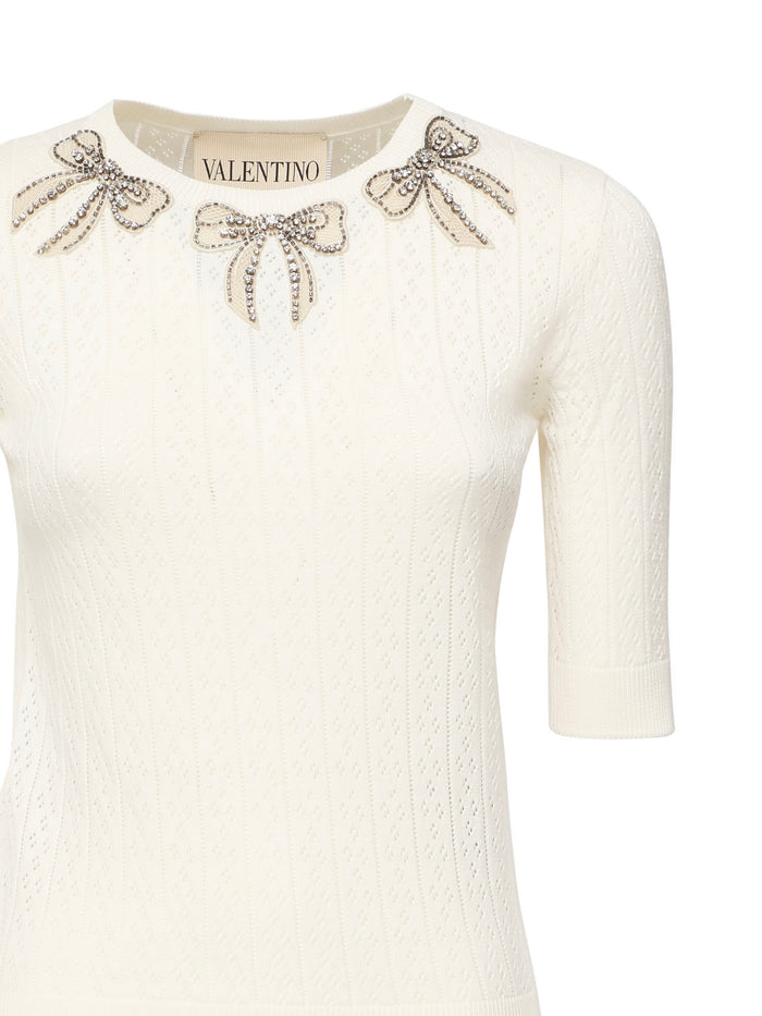 Valentino Garavani Sweaters White Cotton