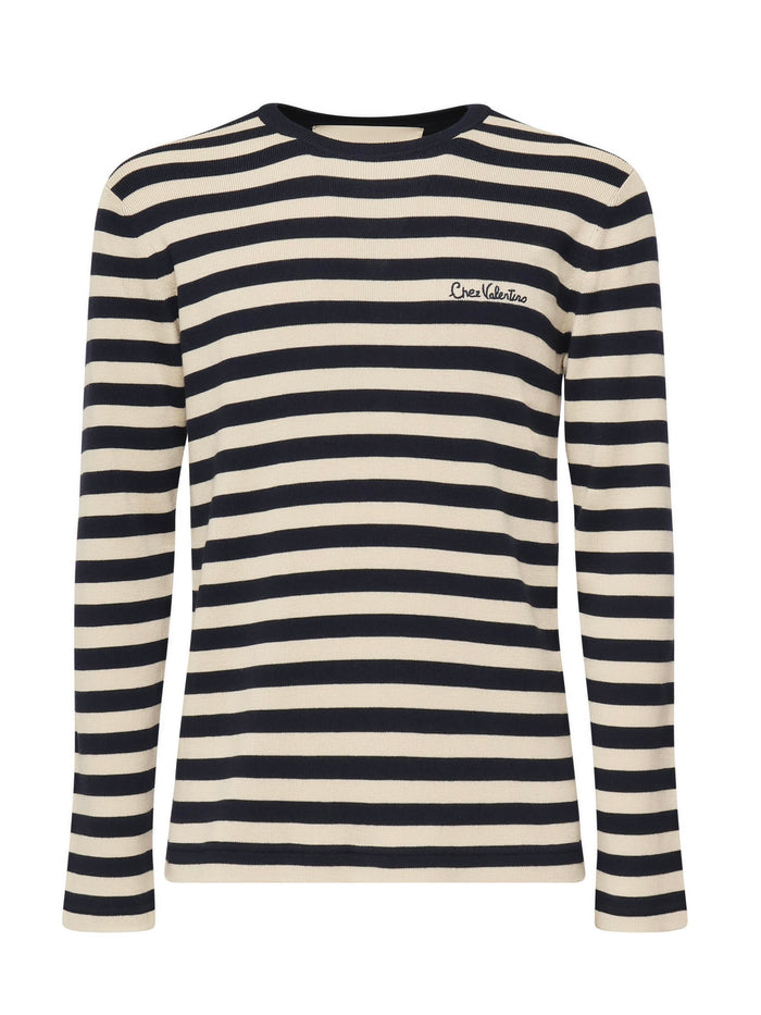 Valentino Garavani Sweaters Ultramarine Dark Blue/burro Virgin Wool