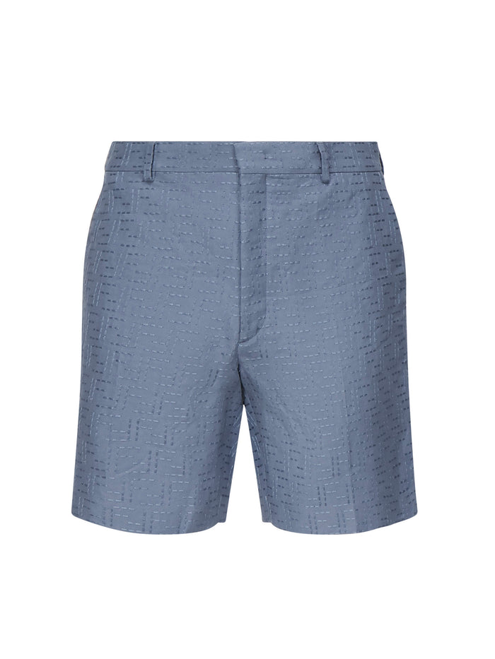 Fendi Shorts Blue Linen