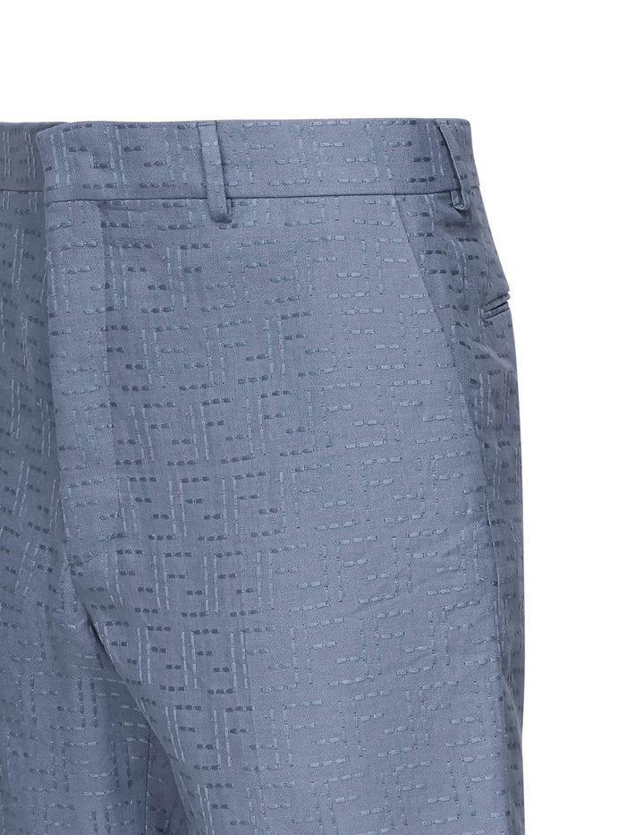 Fendi Shorts Blue Linen