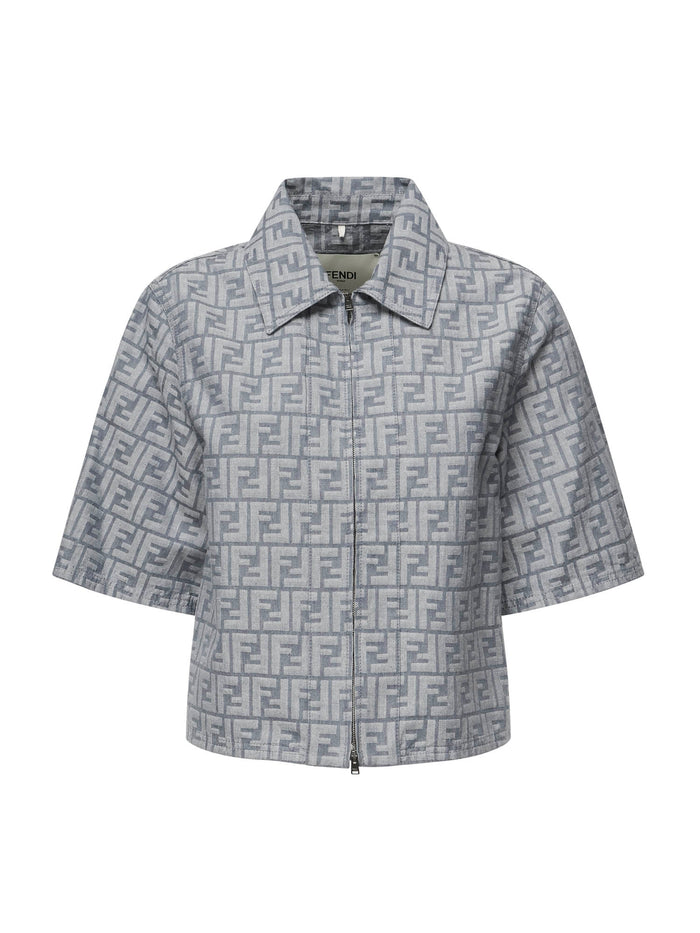 Fendi Jackets Blue Cotton