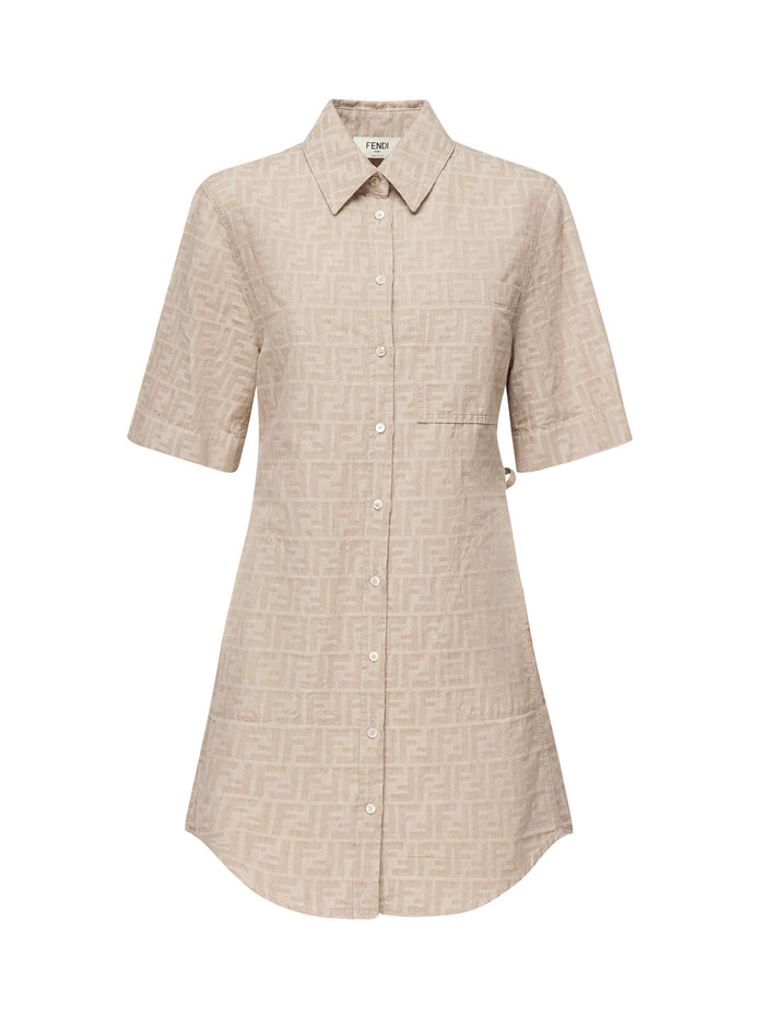 Fendi Dresses Beige Cotton
