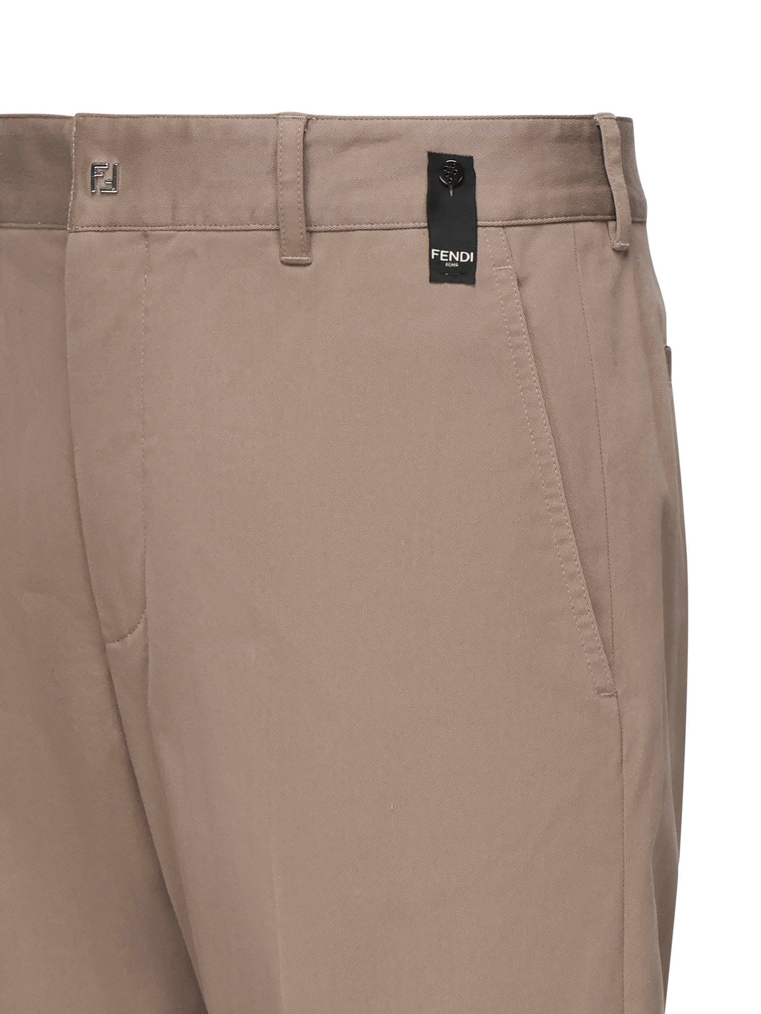 Fendi RTW Taupe Gray Cotton