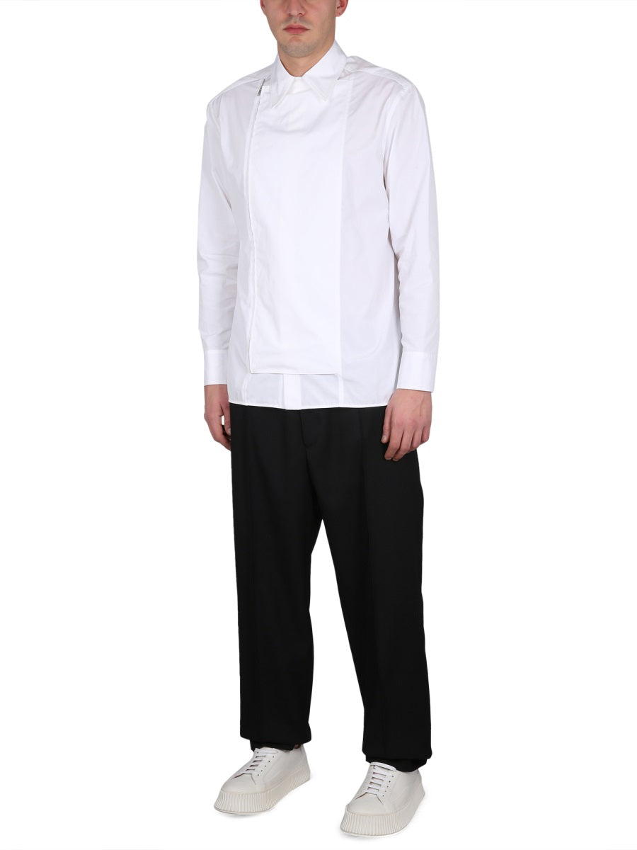 Zippered Shirt Ivory Cotton