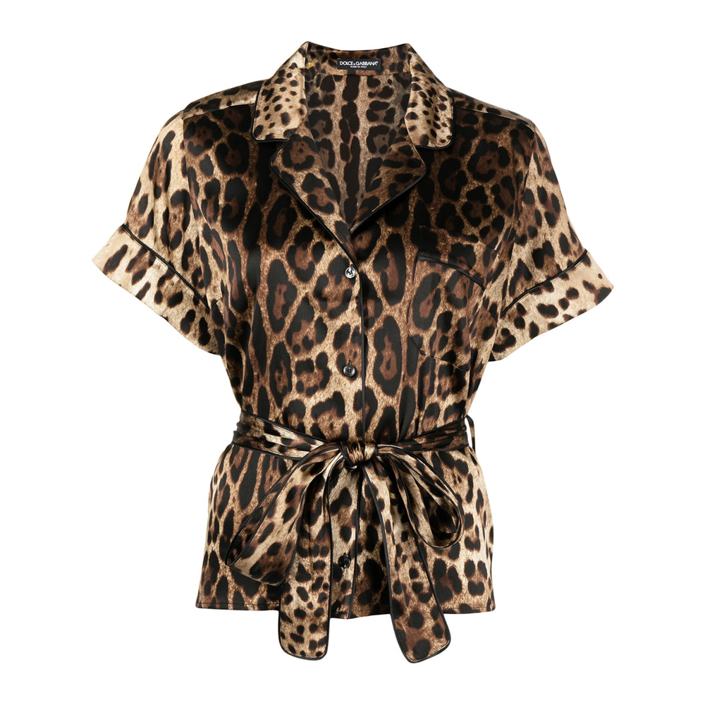Shirt Dolce & Gabbana Brown/black Silk: 93