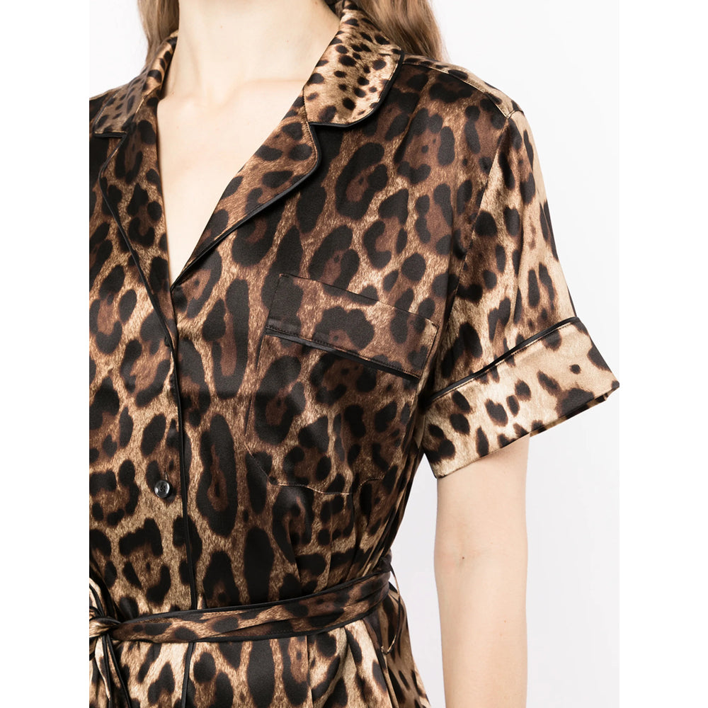 Shirt Dolce & Gabbana Brown/black Silk: 93