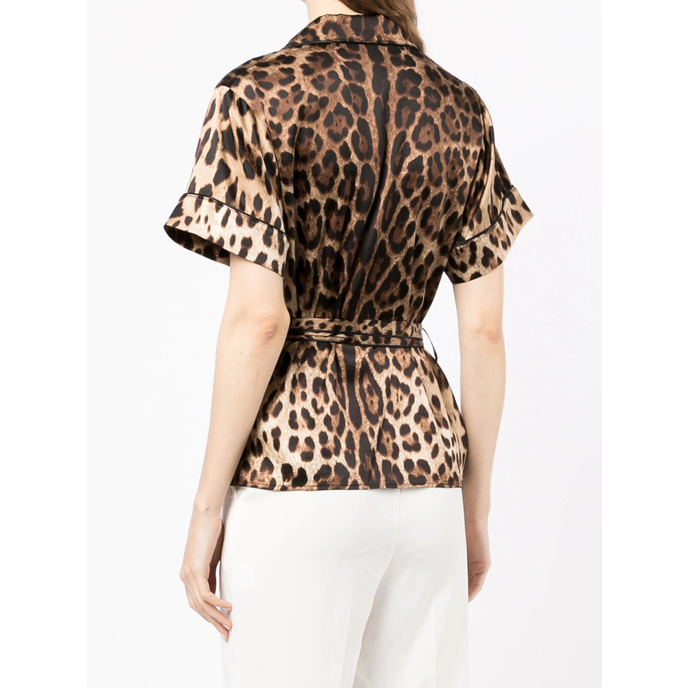 Shirt Dolce & Gabbana Brown/black Silk: 93