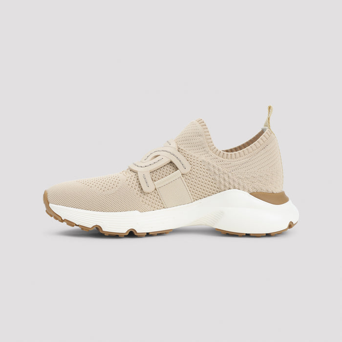 Knit Sneakers Nude & Neutrals Cotton Shoe