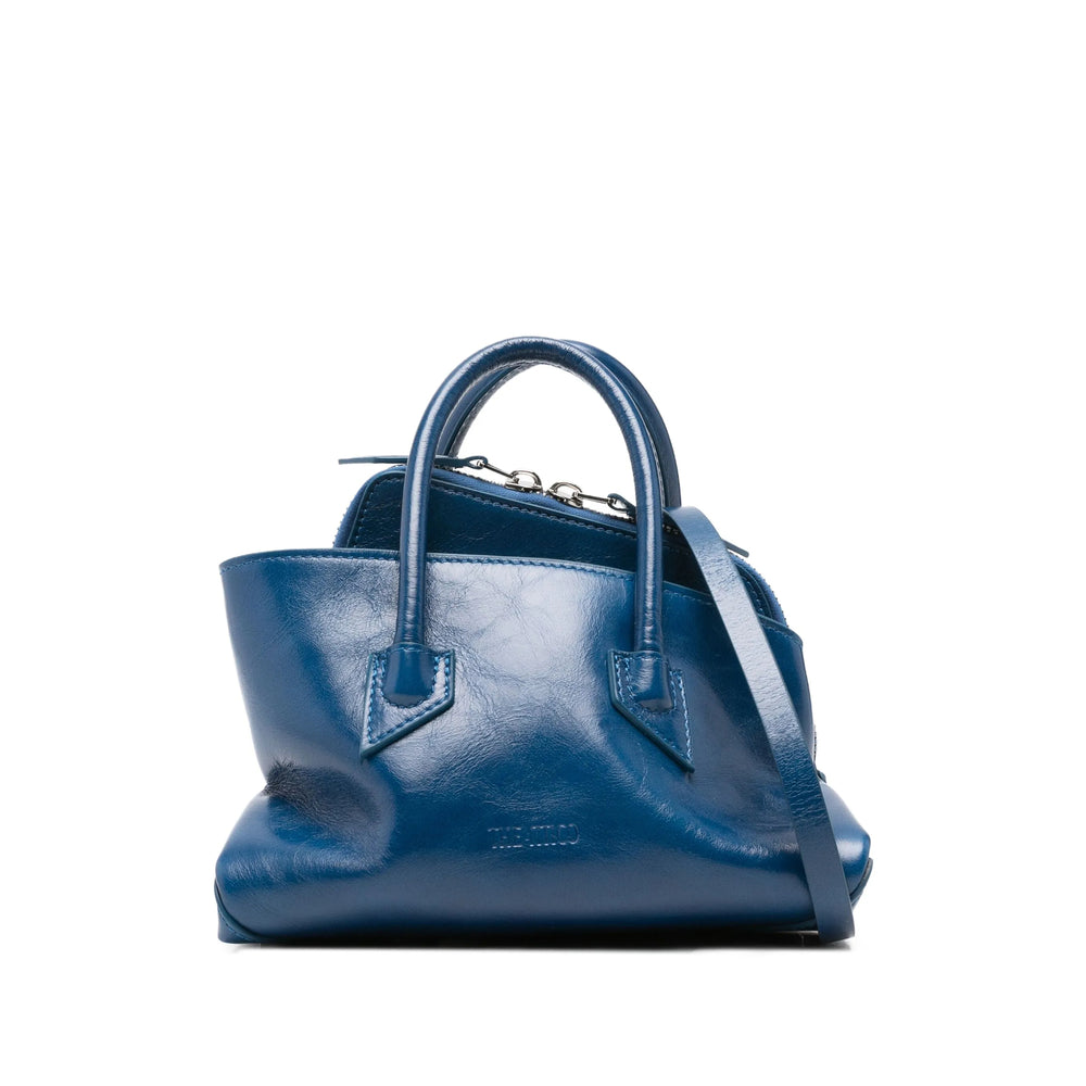 Bag The Attico Blue Calf Leather: 100