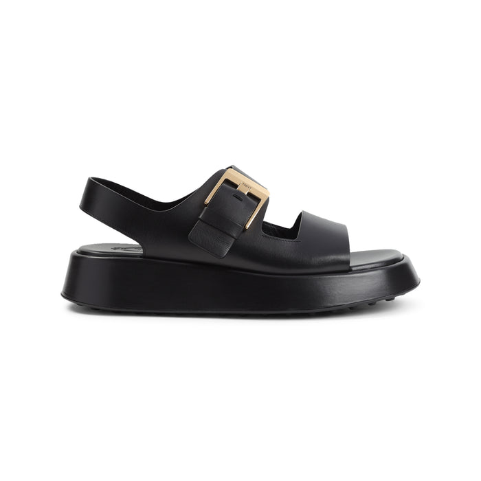 Sandals Black Calf Leather Shoe