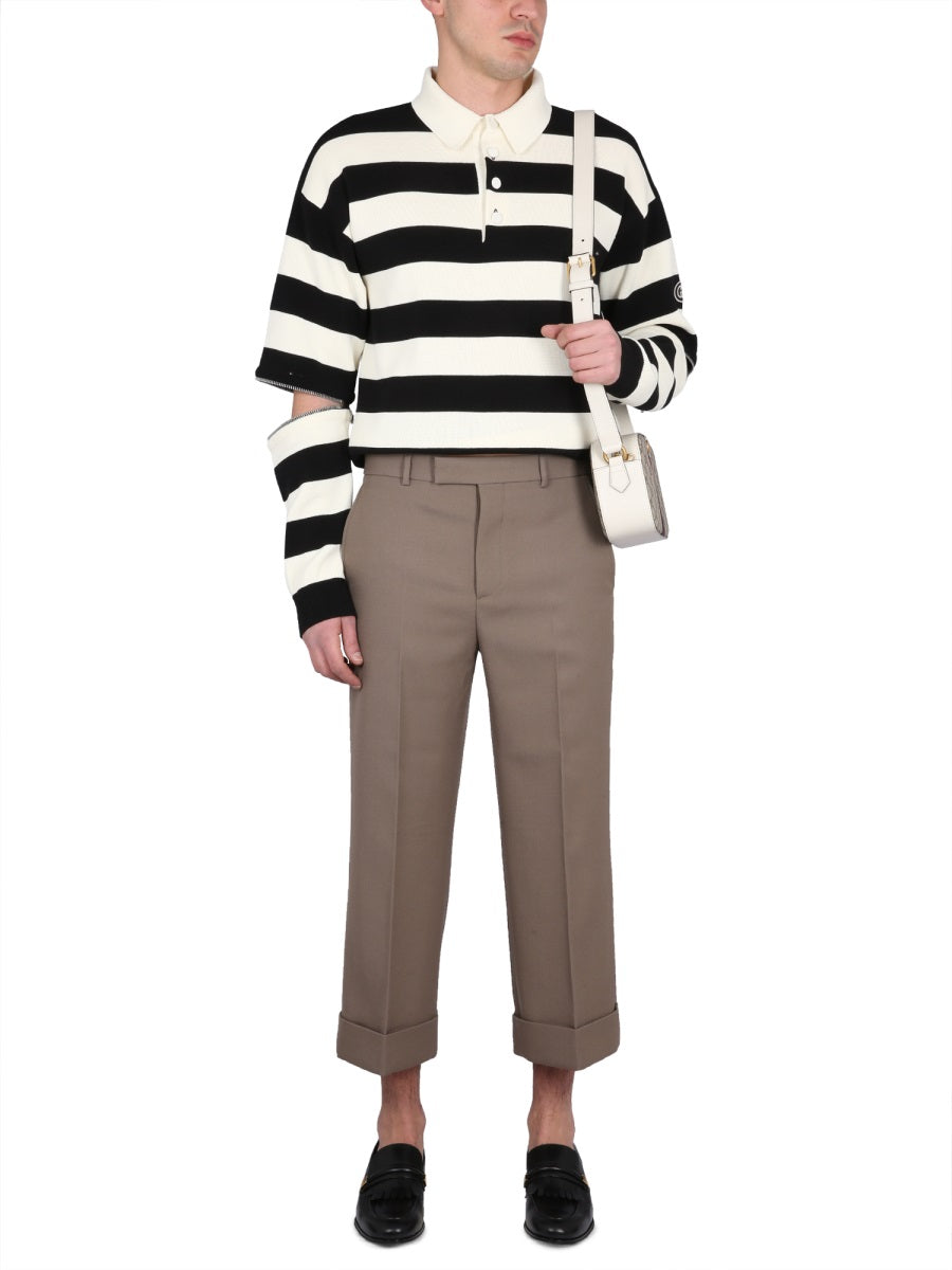 Knitted Polo Ivory Cotton Jumpers