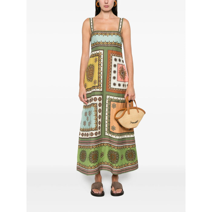 Dress Alemais Green Linen/flax: 17