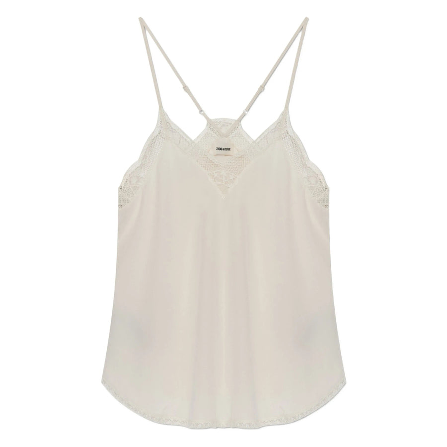 Silk Camisole Christy With Lace Neutrals Vests & Tank Tops